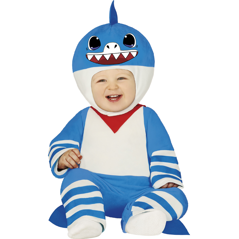 COSTUME PICCOLO SQUALO TRAVESTIMENTO CARNEVALE FESTE IN MASCHERA COSPLAY BABY SHARK - 8781