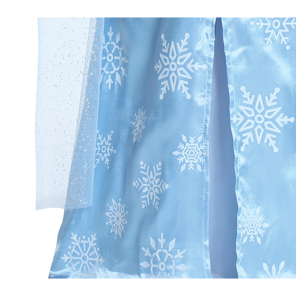 COSTUME PRINCIPESSA DEL GHIACCIO ABITO E MANTELLO TRAVESTIMENTO CARNEVALE FESTE IN MASCHERA COSPLAY ELSA FROZEN - 8785