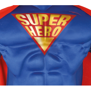 COSTUME SUPEREROE MUSCOLOSO TRAVESTIMENTO CARNEVALE FESTE IN MASCHERA COSPLAY SUPERMAN - 8848