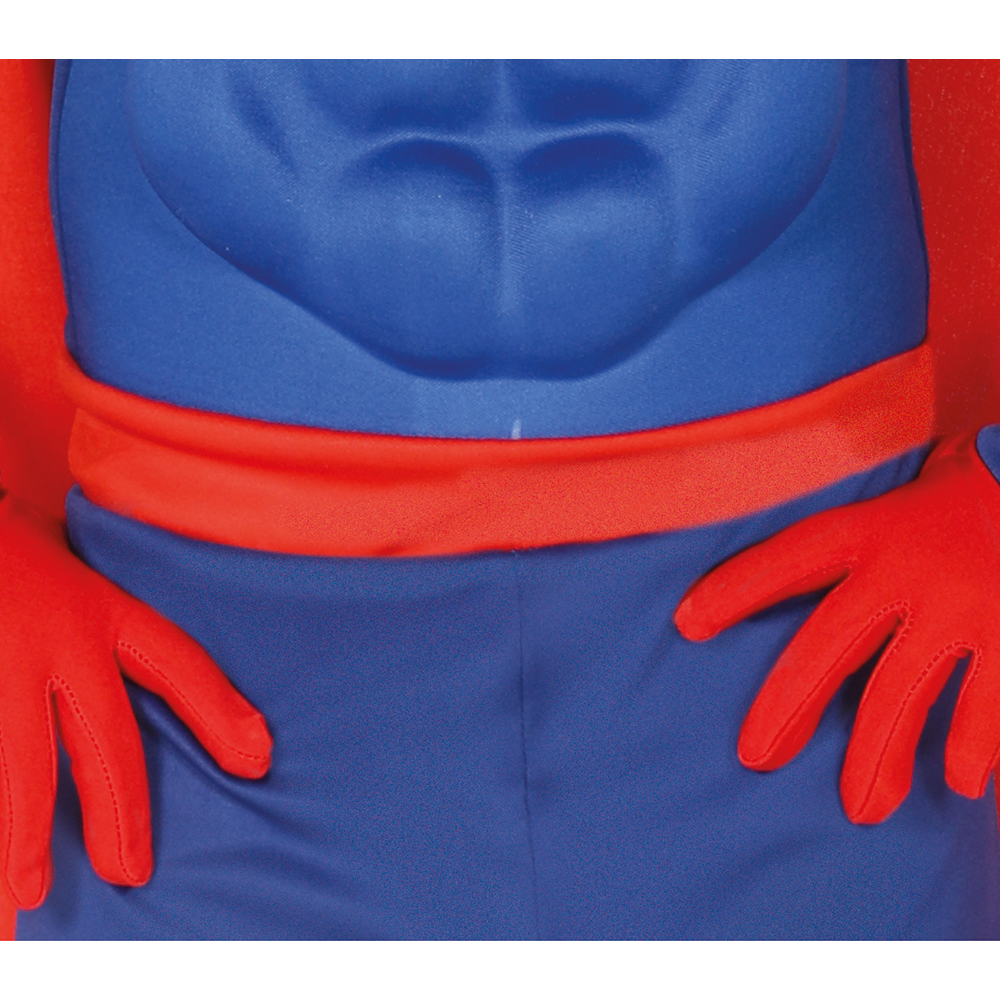 COSTUME SUPEREROE MUSCOLOSO TRAVESTIMENTO CARNEVALE FESTE IN MASCHERA COSPLAY SUPERMAN - 8848