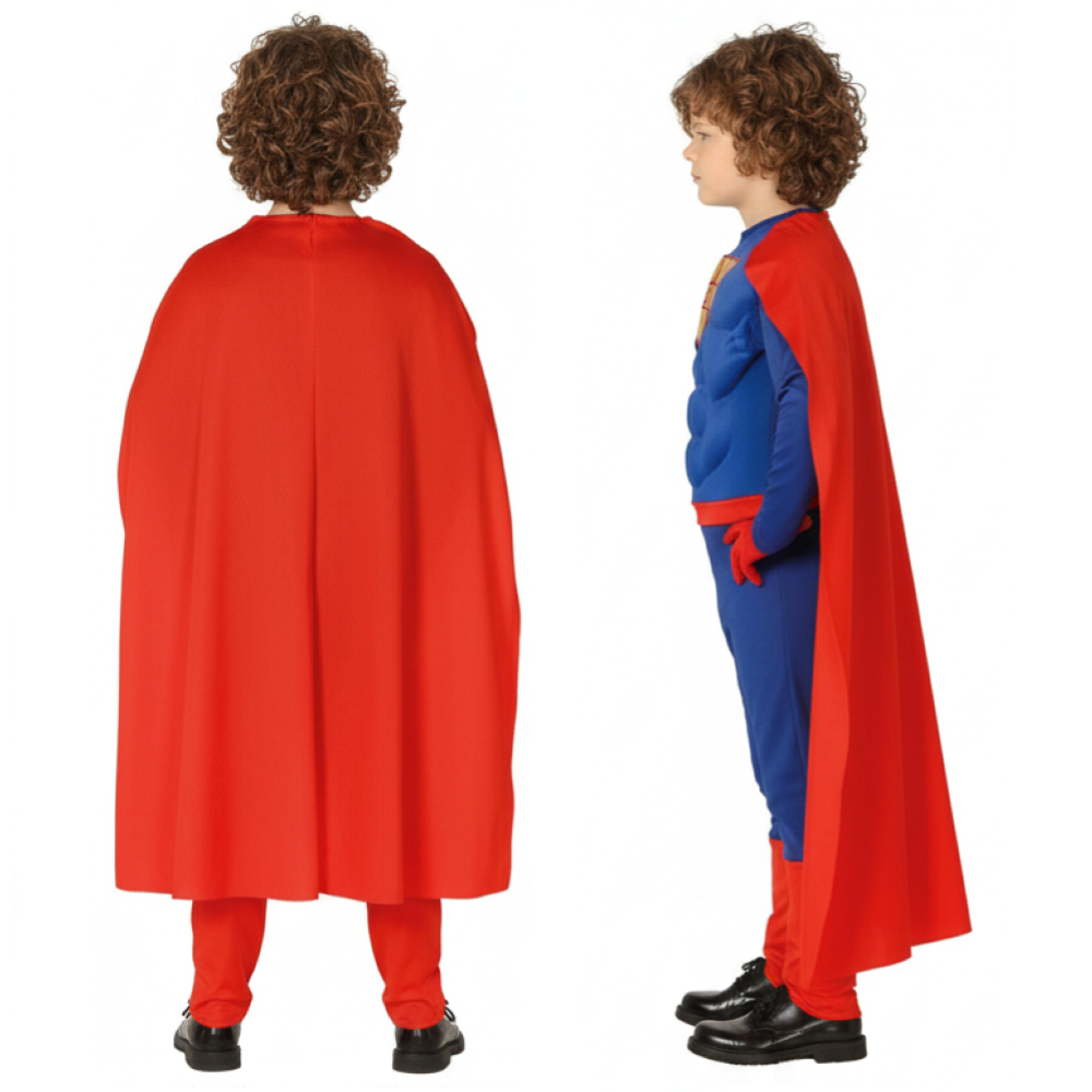 COSTUME SUPEREROE MUSCOLOSO TRAVESTIMENTO CARNEVALE FESTE IN MASCHERA COSPLAY SUPERMAN - 8848