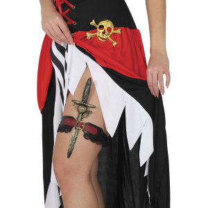GIARRETTIERA CON PUGNALE ACCESSORIO TRAVESTIMENTO CARNEVALE COSPLAY FESTE A TEMA - 27333