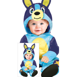 COSTUME CAGNOLINO TUTA CON CAPPUCCIO TRAVESTIMENTO CARNEVALE COSPLAY BLUEY FESTE IN MASCHERA - 7620