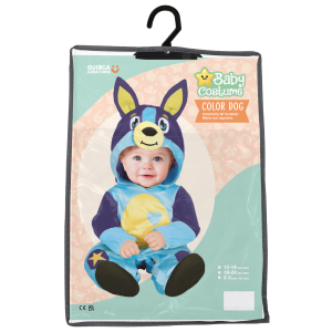 COSTUME CAGNOLINO TUTA CON CAPPUCCIO TRAVESTIMENTO CARNEVALE COSPLAY BLUEY FESTE IN MASCHERA - 7620