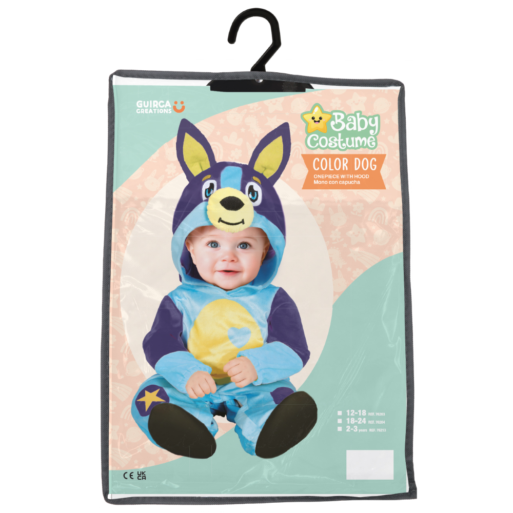 COSTUME CAGNOLINO TUTA CON CAPPUCCIO TRAVESTIMENTO CARNEVALE COSPLAY BLUEY FESTE IN MASCHERA - 7620