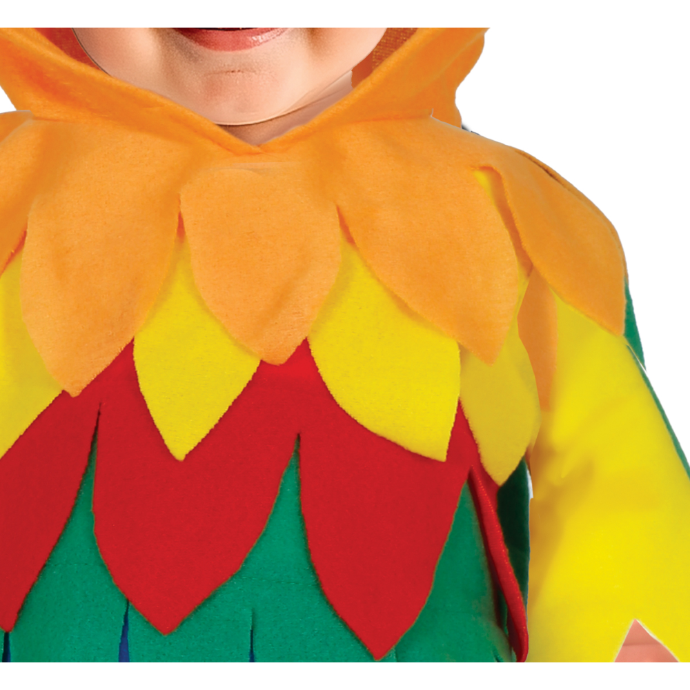 COSTUME PICCOLO PAPPAGALLO TUTA CON CAPPUCCIO TRAVESTIMENTO CARNEVALE FESTE IN MASCHERA - 7620