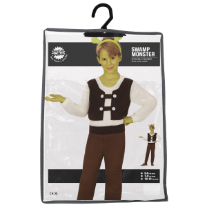 COSTUME MOSTRO DELLA PALUDE TRAVESTIMENTO ORCO VERDE CARNEVALE COSPLAY SHREK FESTE IN MASCHERA - 7872