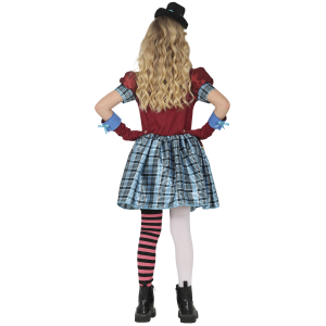 COSTUME CAPPELLAIA MATTA TRAVESTIMENTO PAESE DELLE MERAVIGLIE CARNEVALE COSPLAY FESTE IN MASCHERA - 7876