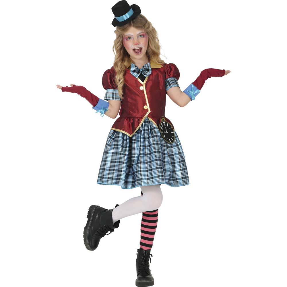 COSTUME CAPPELLAIA MATTA TRAVESTIMENTO PAESE DELLE MERAVIGLIE CARNEVALE COSPLAY FESTE IN MASCHERA - 7876