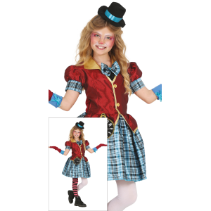 COSTUME CAPPELLAIA MATTA TRAVESTIMENTO PAESE DELLE MERAVIGLIE CARNEVALE COSPLAY FESTE IN MASCHERA - 7876