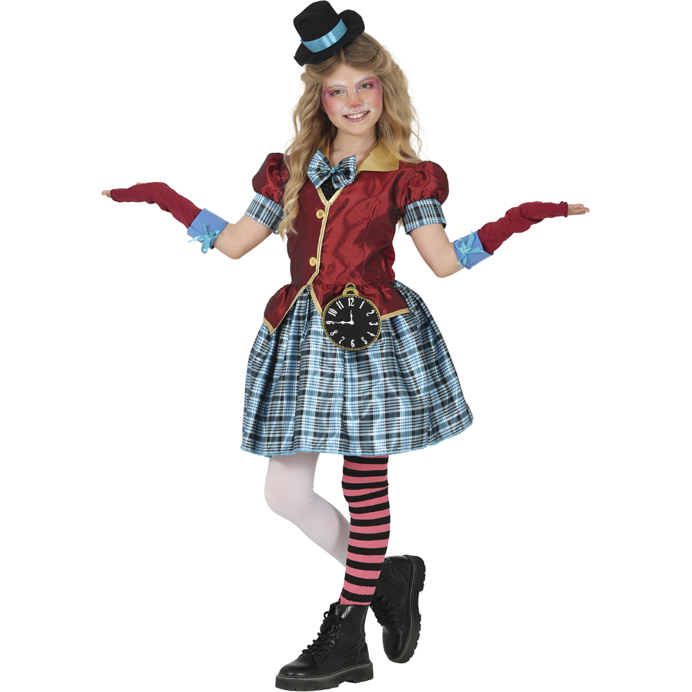 COSTUME CAPPELLAIA MATTA TRAVESTIMENTO PAESE DELLE MERAVIGLIE CARNEVALE COSPLAY FESTE IN MASCHERA - 7876