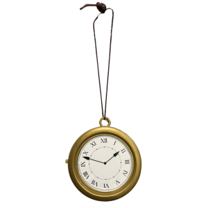 OROLOGIO GIGANTE DA TASCHINO 20 CM ACCESSORIO TRAVESTIMENTO CARNEVALE FESTA IN MASCHERA COSPLAY BIANCONIGLIO - 18217