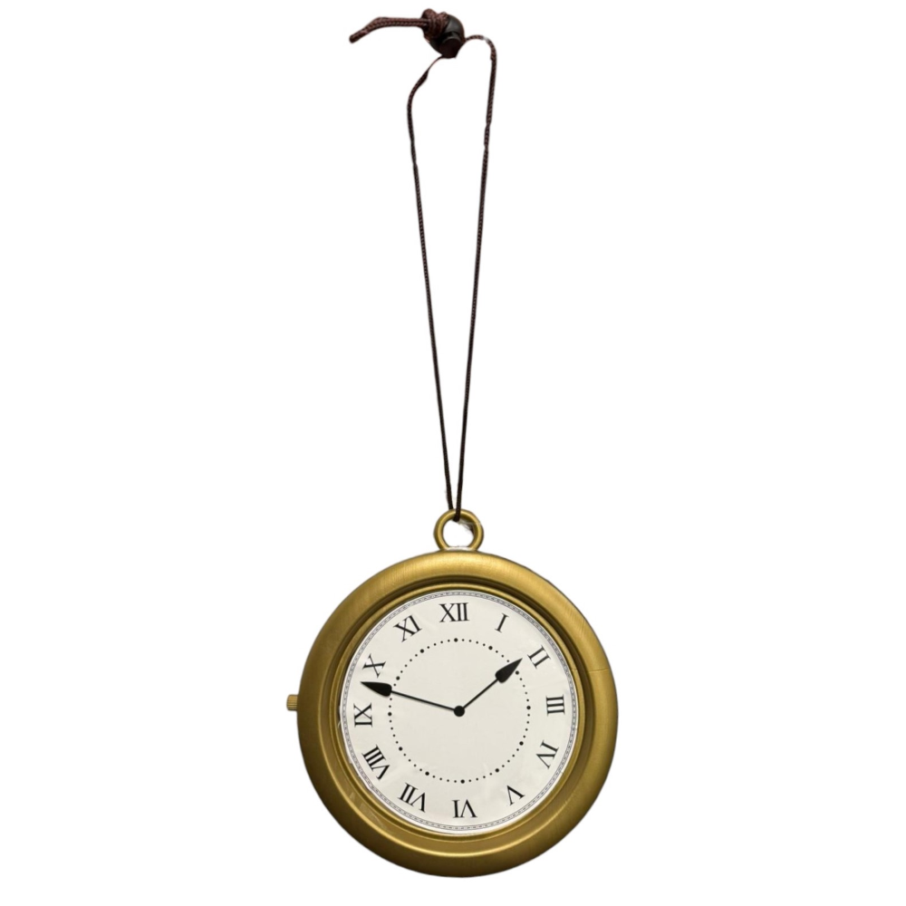 OROLOGIO GIGANTE DA TASCHINO 20 CM ACCESSORIO TRAVESTIMENTO CARNEVALE FESTA IN MASCHERA COSPLAY BIANCONIGLIO - 18217