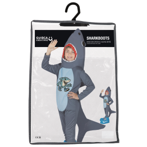 COSTUME SHARKBOOTS COSPLAY SQUALO TRALLALLERO TRALLALA BRAINROT TRAVESTIMENTO CARNEVALE FESTE IN MASCHERA - 7881