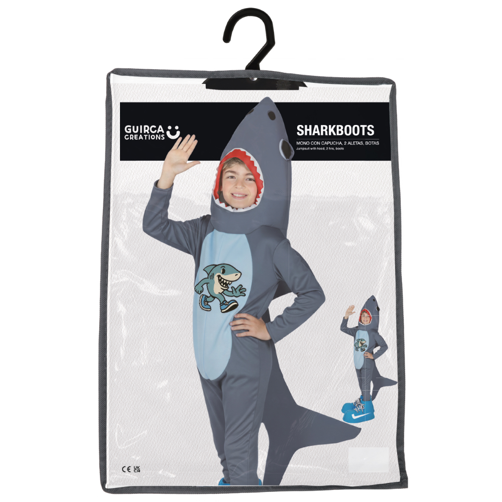COSTUME SHARKBOOTS COSPLAY SQUALO TRALLALLERO TRALLALA BRAINROT TRAVESTIMENTO CARNEVALE FESTE IN MASCHERA - 7881