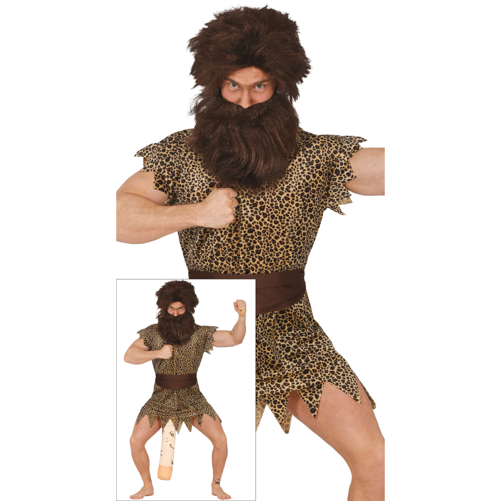 COSTUME DA HOMO ERECTUS TRAVESTIMENTO CARNEVALE COSPLAY FESTE IN MASCHERA - 8905