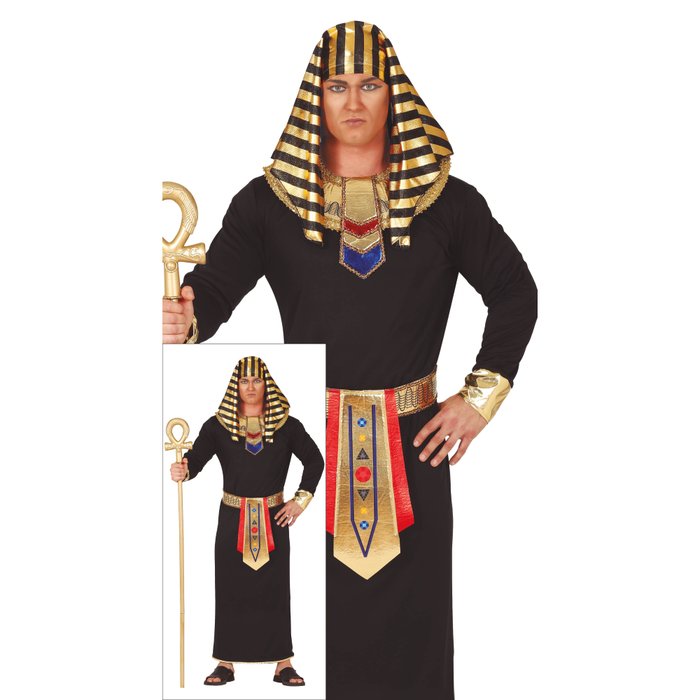 COSTUME RE EGIZIANO TRAVESTIMENTO CARNEVALE COSPLAY EGITTO FESTE IN MASCHERA - 8661