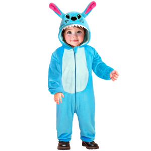 COSTUME MOSTRO STITCH IN MORBIDO VELLUTO TUTA CON CAPPUCCIO TRAVESTIMENTO CARNEVALE COSPLAY FESTE IN MASCHERA - 9542
