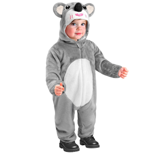 COSTUME KOALA IN MORBIDO VELLUTO TUTA CON CAPPUCCIO TRAVESTIMENTO CARNEVALE COSPLAY FESTE IN MASCHERA - 9549