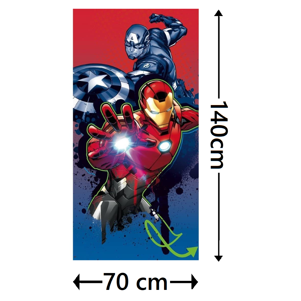 TELO MARE AVENGERS ASCIUGAMANO MARVEL IN MICROCOTONE CM. 140X70 - 50287