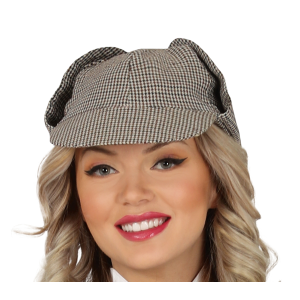 COSTUME DETECTIVE DONNA TRAVESTIMENTO CARNEVALE COSPLAY SHERLOCK HOLMES FESTE IN MASCHERA - 7922