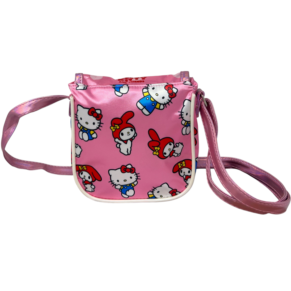 BORSA PASSEGGIO HELLO KITTY MY MELODY SANRIO BORSETTA 17 CM CON TRACOLLA REGOLABILE- 09234