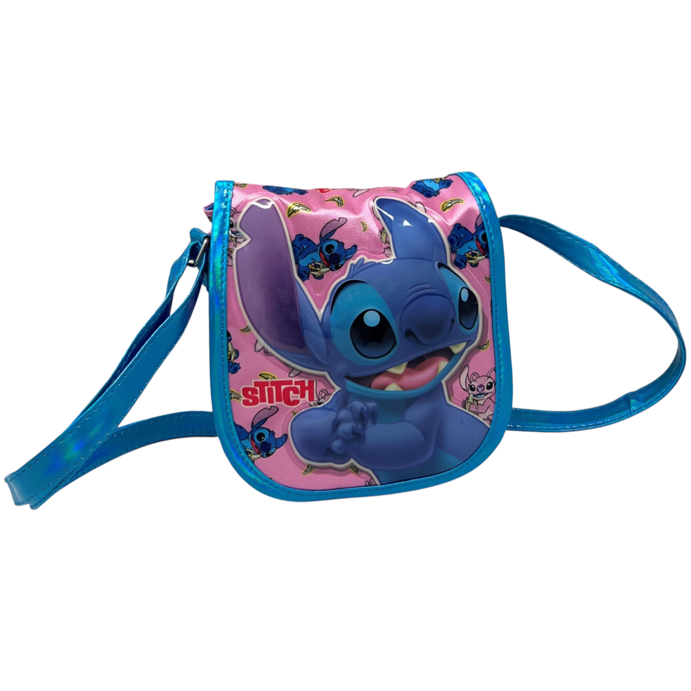 BORSA PASSEGGIO STITCH ANGEL DISNEY BORSETTA 17 CM CON TRACOLLA REGOLABILE- 09217
