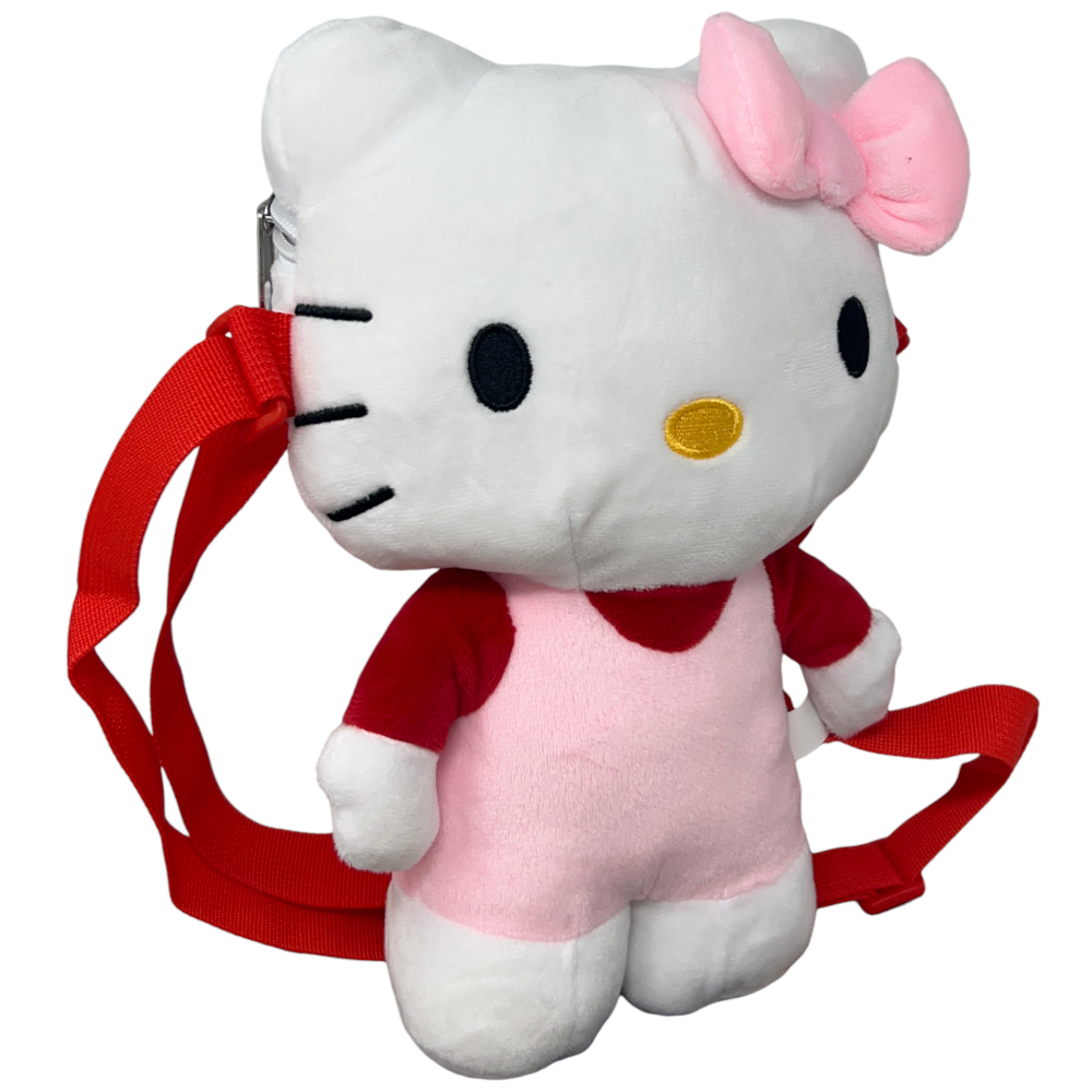 BORSETTA IN PELUCHE HELLO KITTY SANRIO CON TRACOLLA REGOLABILE ACCESSORIO DA PASSEGGIO BAMBINI- 6287