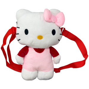 BORSETTA IN PELUCHE HELLO KITTY SANRIO CON TRACOLLA REGOLABILE ACCESSORIO DA PASSEGGIO BAMBINI- 6287
