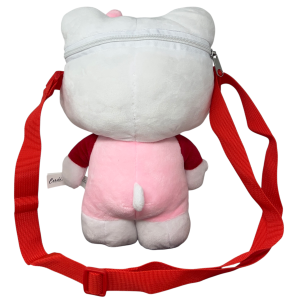 BORSETTA IN PELUCHE HELLO KITTY SANRIO CON TRACOLLA REGOLABILE ACCESSORIO DA PASSEGGIO BAMBINI- 6287