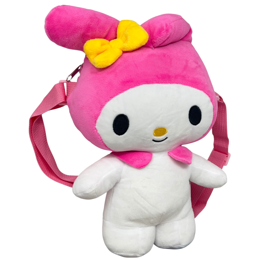 BORSETTA IN PELUCHE MY MELODY SANRIO CON TRACOLLA REGOLABILE ACCESSORIO DA PASSEGGIO BAMBINI- 6287