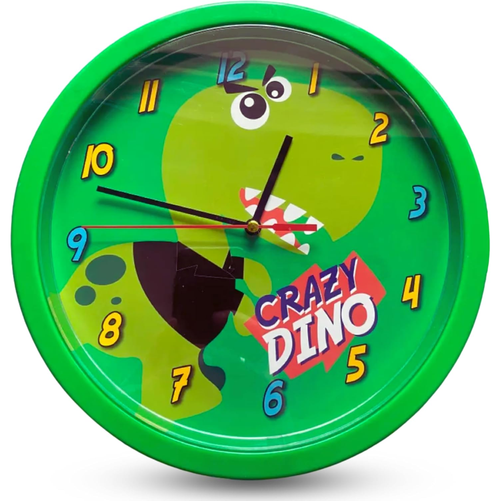 OROLOGIO CRAZY DINO DINOSAURI DA PARETE DIAMETRO CM. 24 - KL10770