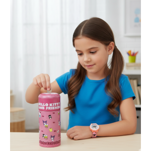 OROLOGIO HELLO KITTY DA POLSO DIGITALE IN SALVADANAIO CON CINTURINO REGOLABILE - GNTNE1HK