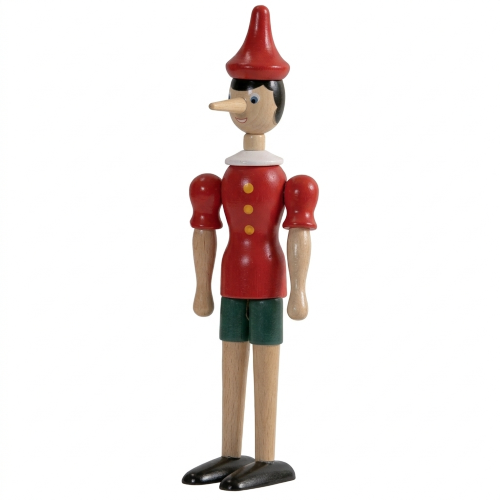 PINOCCHIO BURATTINO MARIONETTA FIGURA IN LEGNO SNODABILE CM. 30 - 20703