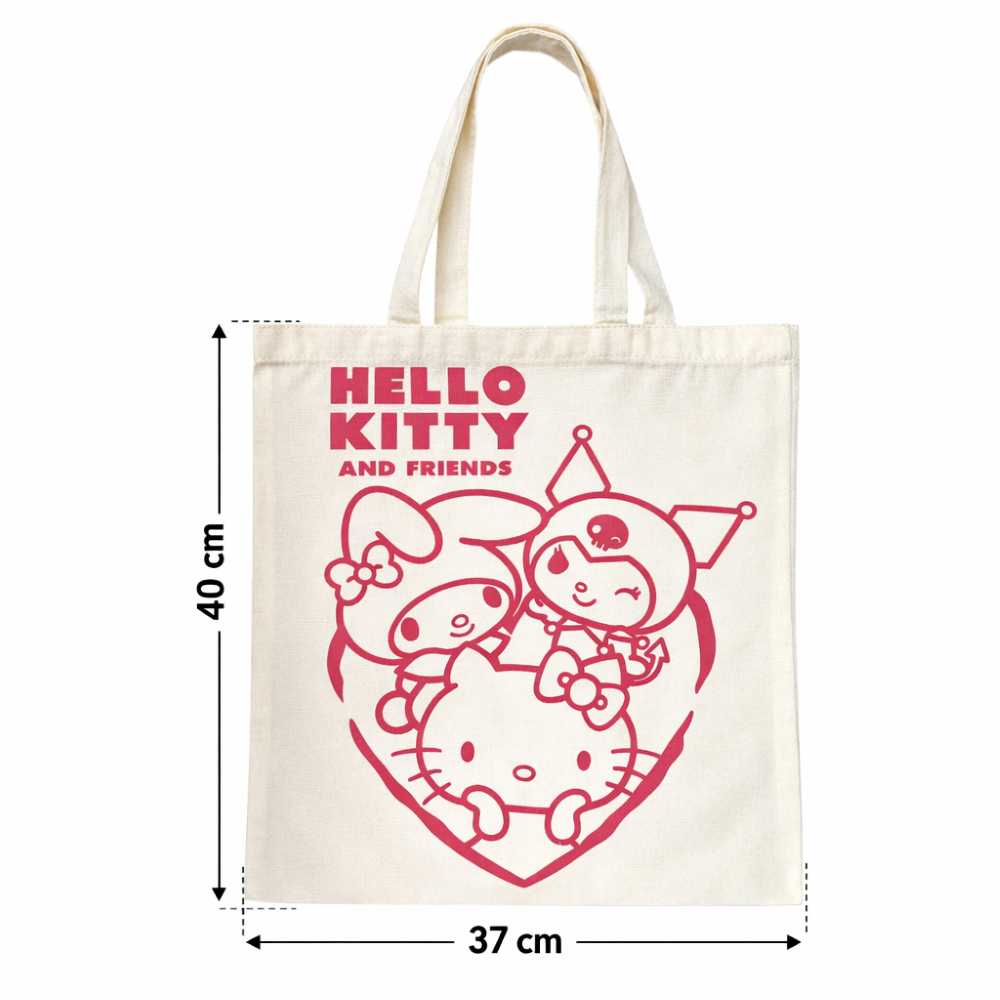 BORSA IN TELA RIUTILIZZABILE HELLO KITTY SANRIO BORSA SHOPPER MULTIFUNZIONE - NW1426