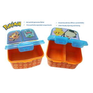 PORTAMERENDA MULTISCOMPARTO POKÉMON PORTA PRANZO SCUOLA TEMPO LIBERO - ST08020