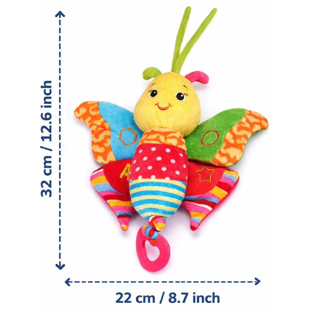 PELUCHE FARFALLA CARION ACTIVITY FEMMINUCCIA CON GIOCHI CM.32 VENTURELLI - 785103/3