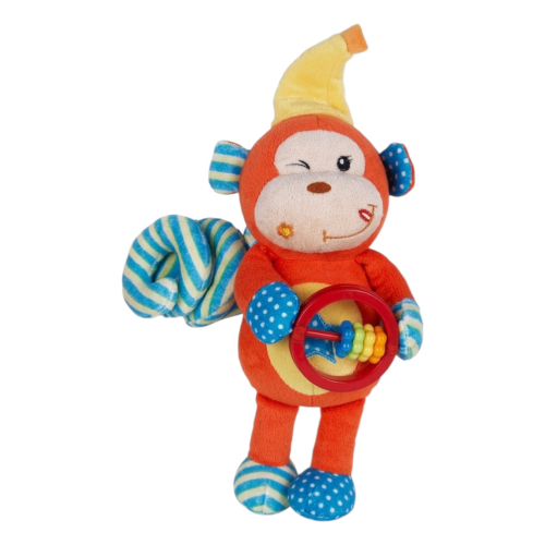 PELUCHE SCIMMIA ACTIVITY FEMMINUCCIA CON GIOCHI PER CARROZZINA CM.27 VENTURELLI - 785104