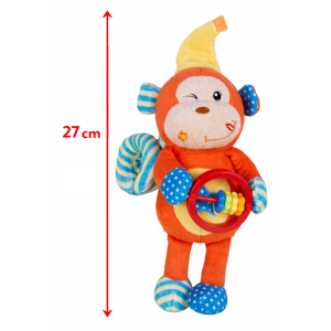 PELUCHE SCIMMIA ACTIVITY FEMMINUCCIA CON GIOCHI PER CARROZZINA CM.27 VENTURELLI - 785104