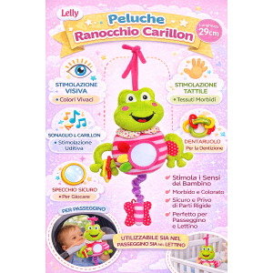 PELUCHE CARILLON RANOCCHIO NEONATO CM. 29 VENTURELLI - 785111/1