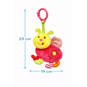 PELUCHE COCCINELLA CON GIOCHI NEONATO CM. 29 VENTURELLI - 785114/1