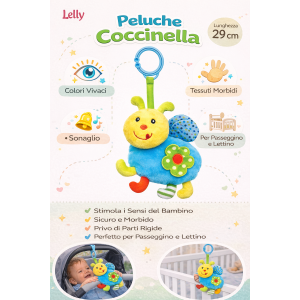 PELUCHE COCCINELLA CON GIOCHI NEONATO CM. 29 VENTURELLI - 785114/2