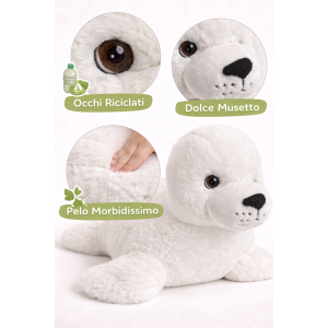 PELUCHE FOCA GRS CM. 35 PLASTICA RECICLATA LELLY - 800052