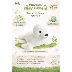 PELUCHE FOCA GRS CM. 35 PLASTICA RECICLATA LELLY - 800052
