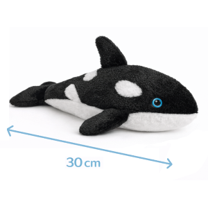 PELUCHE ORCA GRS CM. 30 PLASTICA RECICLATA LELLY - 800054