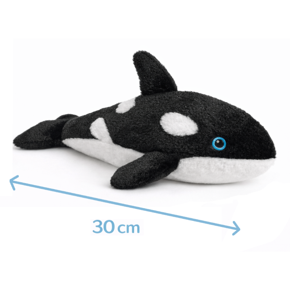 PELUCHE ORCA GRS CM. 30 PLASTICA RECICLATA LELLY - 800054