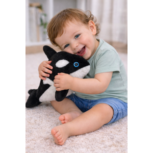 PELUCHE ORCA GRS CM. 30 PLASTICA RECICLATA LELLY - 800054