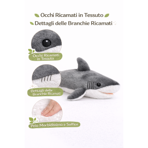 PELUCHE SQUALO GRS CM. 30 PLASTICA RECICLATA LELLY - 800055