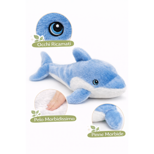 PELUCHE DELFINO GRS CM. 30 PLASTICA RECICLATA LELLY - 800058