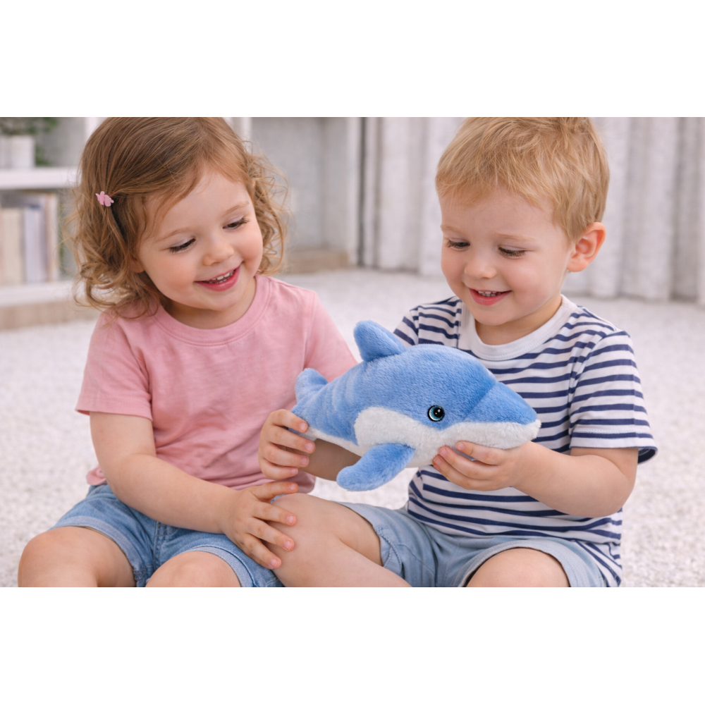 PELUCHE DELFINO GRS CM. 30 PLASTICA RECICLATA LELLY - 800058